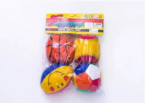 Conjunto De Bolas Colorida Baby Com 4 Bolas Cute Toys