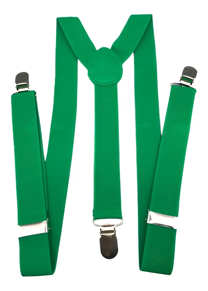 Suspensório De Elástico Adulto - Casamento Cor verde bandeira