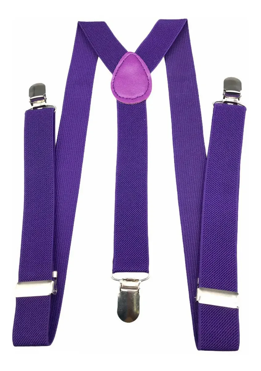 Suspensório Marca Amaral Roxo Ajustável Com Gravata Borboleta