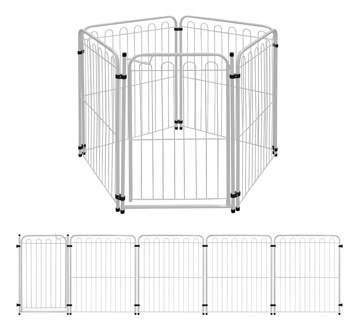 Cercado Cachorro Pet Cercadinho 4 Modulos+portao 334x82cm