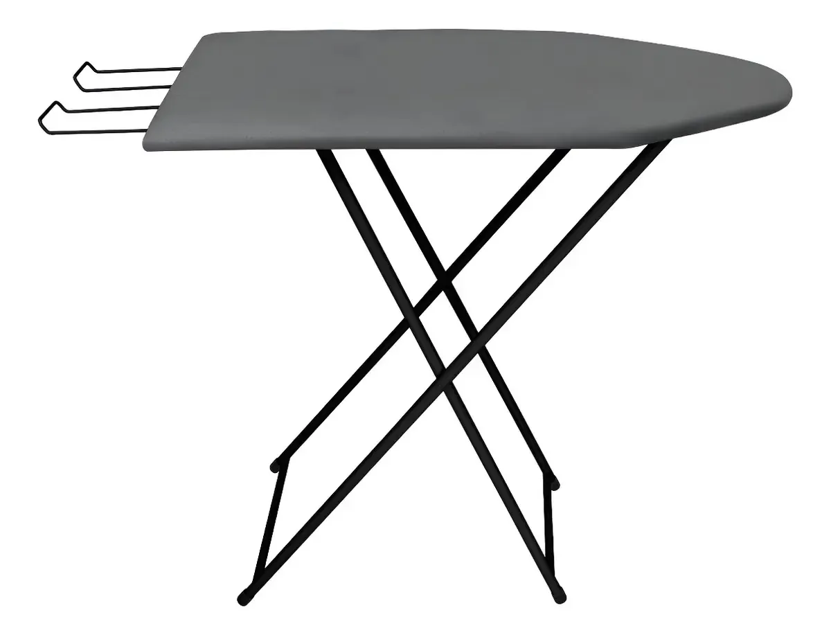 Mesa Açomix Tábua De Passar Roupa Reforçada Dobrável Preta