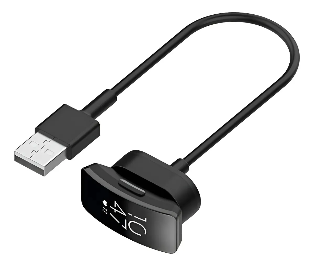 Cabo Carregador Para Fitbit Inspire Preto