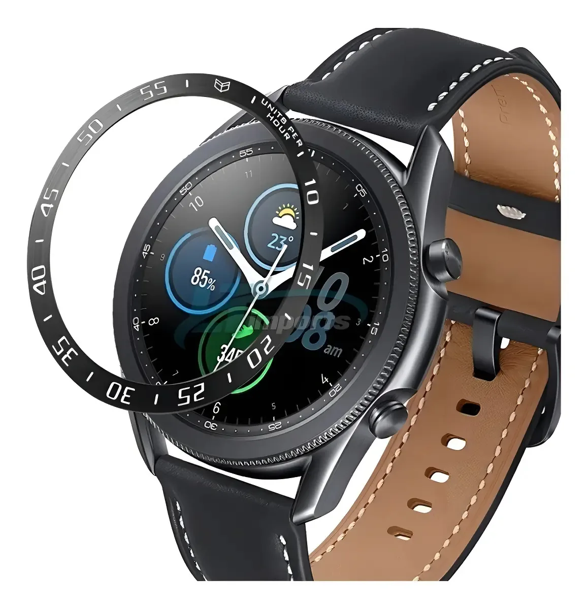 Kit Pelicula E Moldura Bisel Para Galaxy Watch 3 45mm