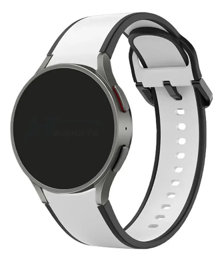 Pulseira Bicolor de Silicone para Galaxy Watch 6 Classic 47mm e Outros