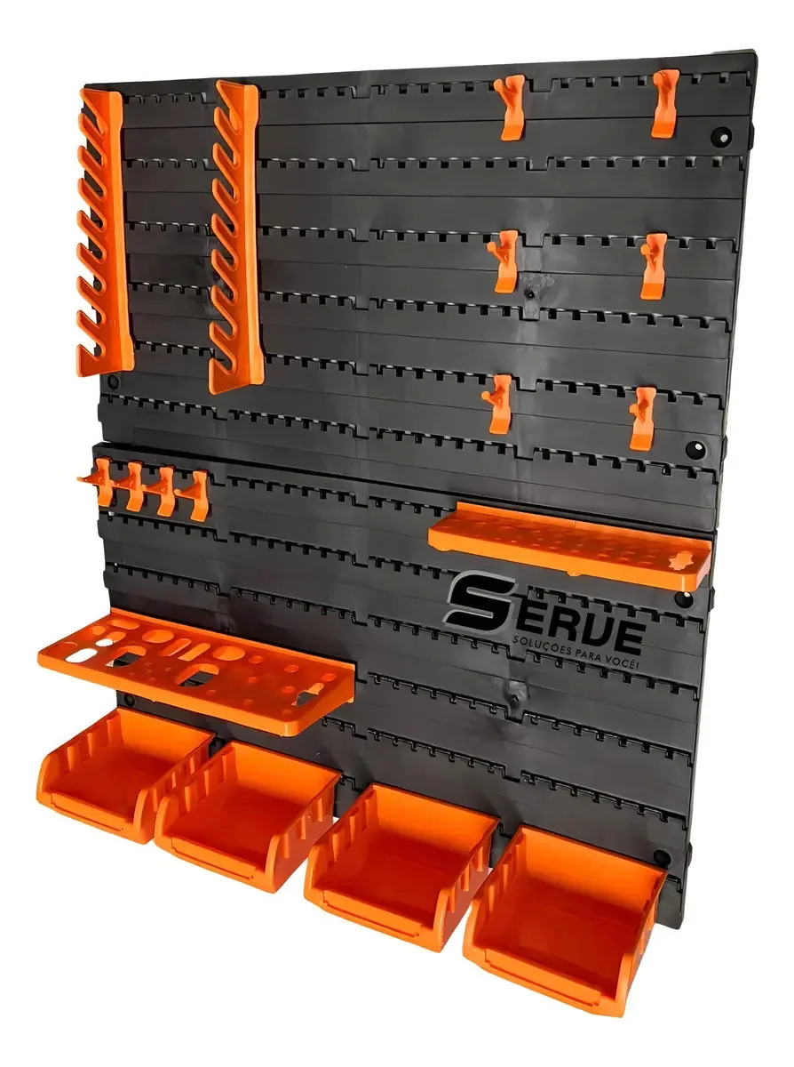 Painel Porta Ferramentas 18pçs Organizador Maxx Tools Cor Laranja