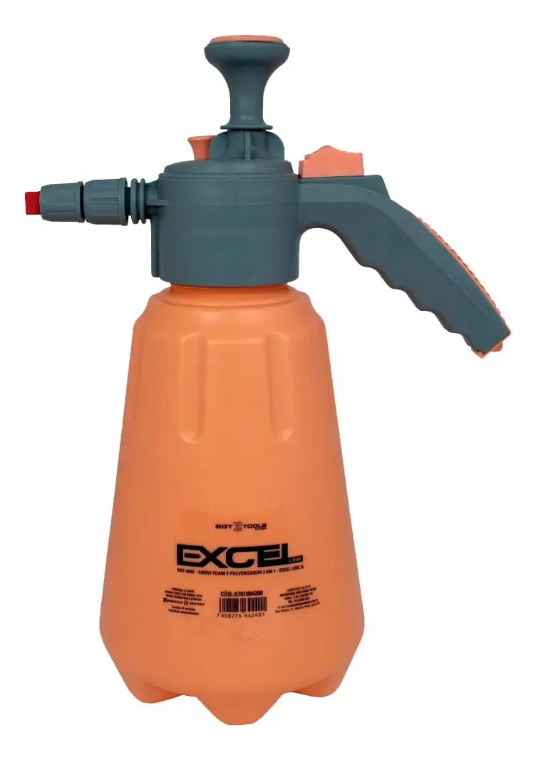 Pulverizador Snow Foam Manual 2L Sigma Tools Laranja para Carros e Motos