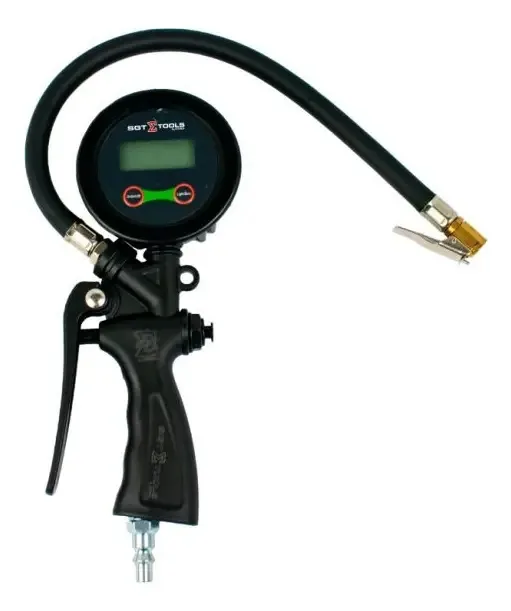 Calibrador E Medidor De Pressão Digital P/ Pneu Sigma Cor Preto