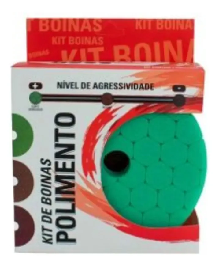 Kit 3 Boinas Espuma 5 Polimento Hex Corte Refino Lustro Sgt