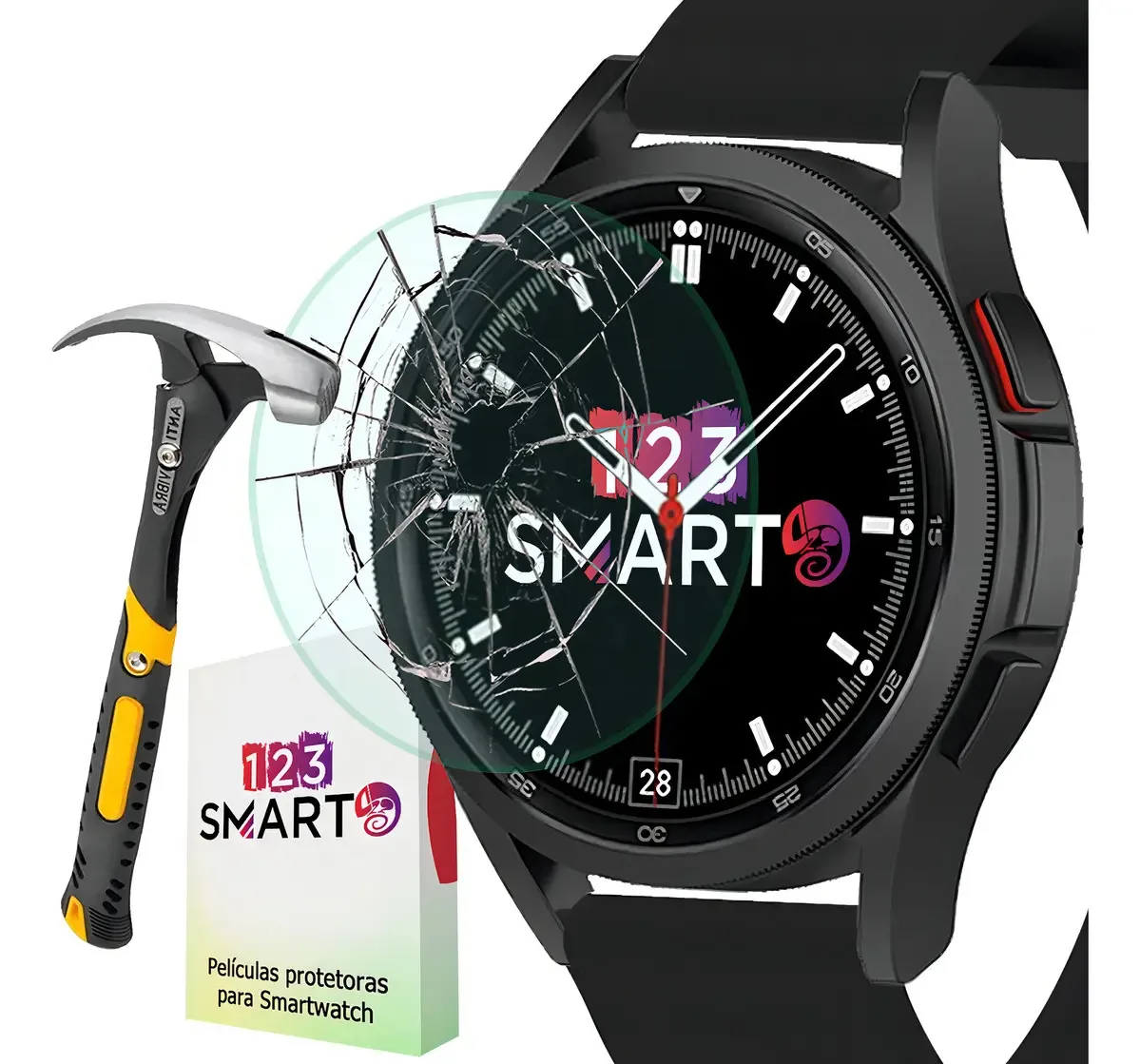 Película Protetora de Vidro Temperado para Galaxy Watch 41mm e 42mm