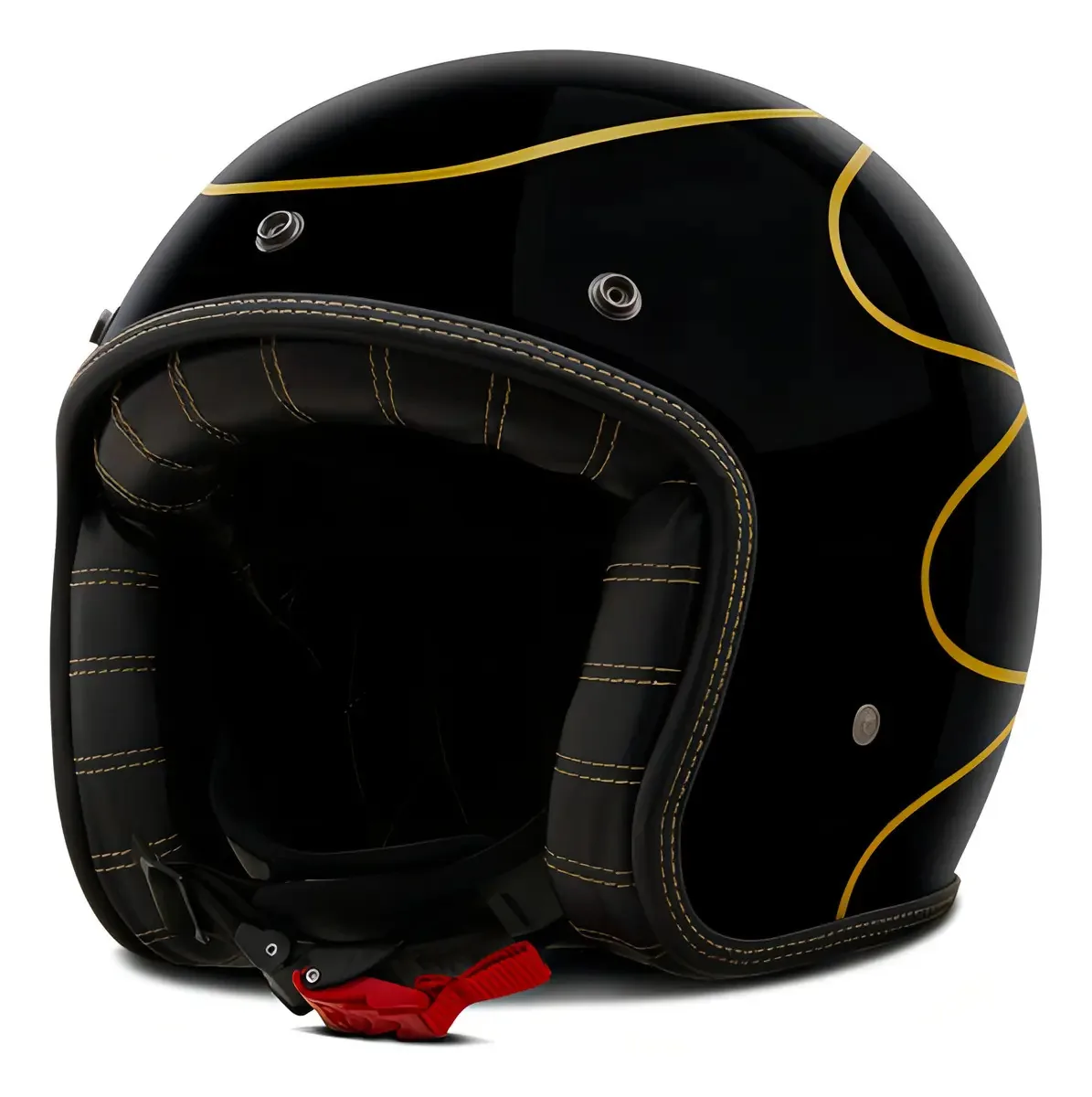 Capacete Moto Custom Faster Personalizado Cor Preto Tamanho Do Capacete 58