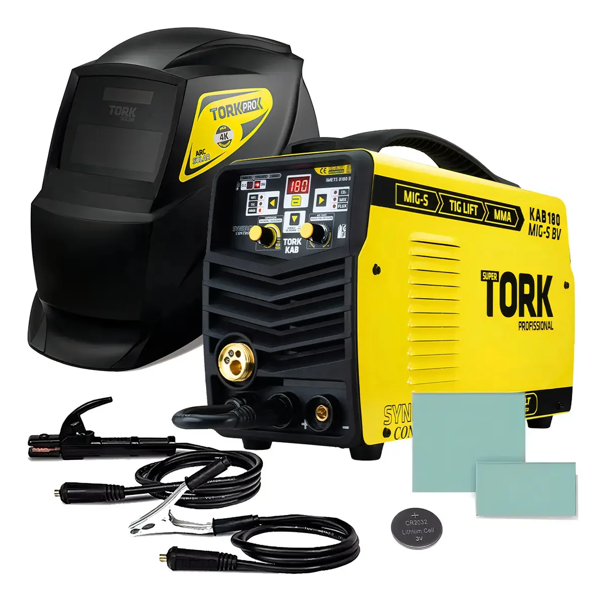 Inversora De Solda Super Tork 180a+ Máscara De Solda Cor Amarelo