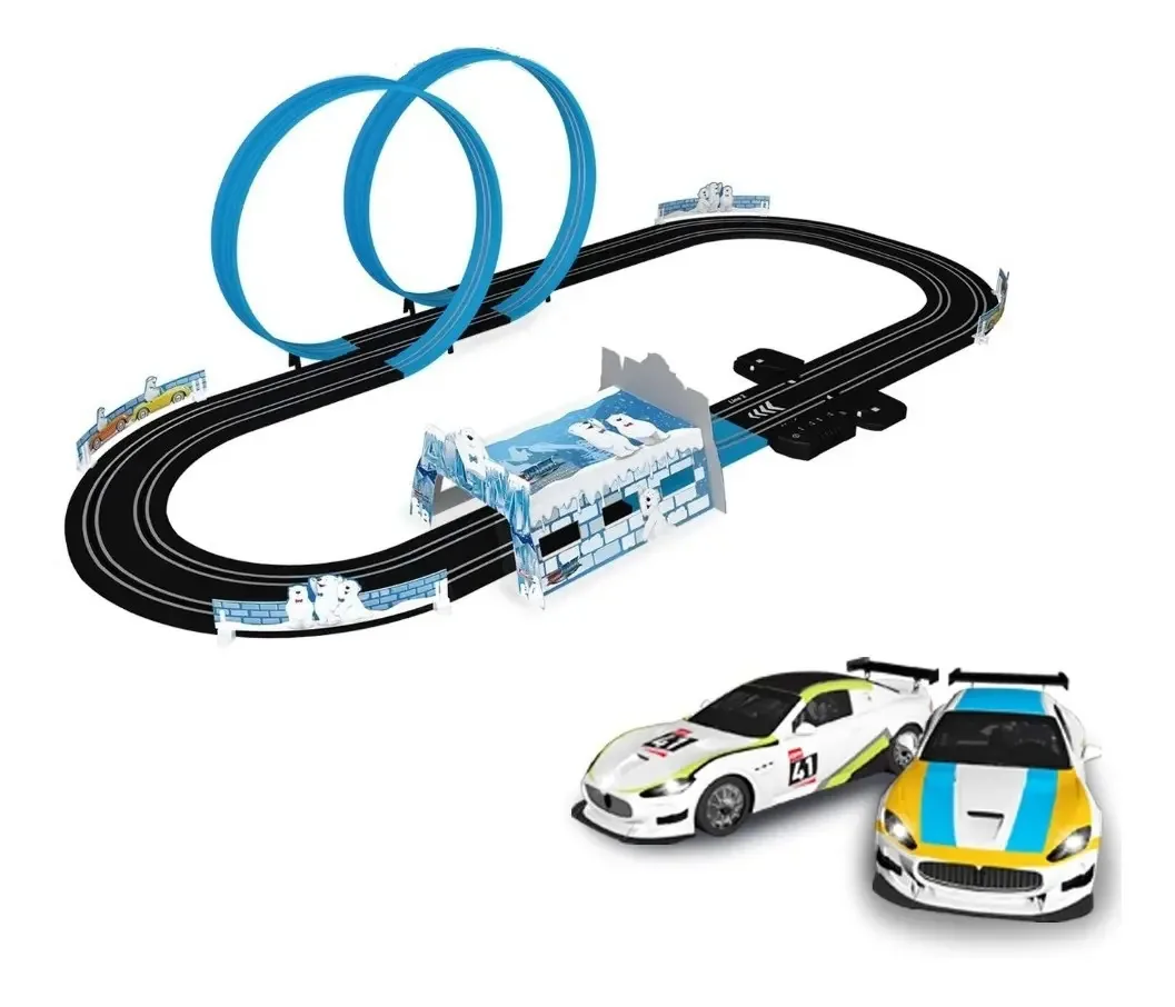 Autorama Superior De Alta Velocidade 2 Carros Looping 4.3m