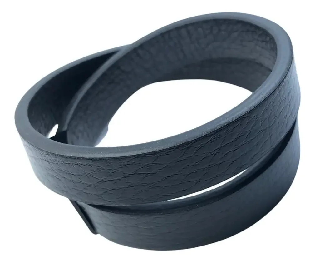 Bracelete Rosso Couro Preto