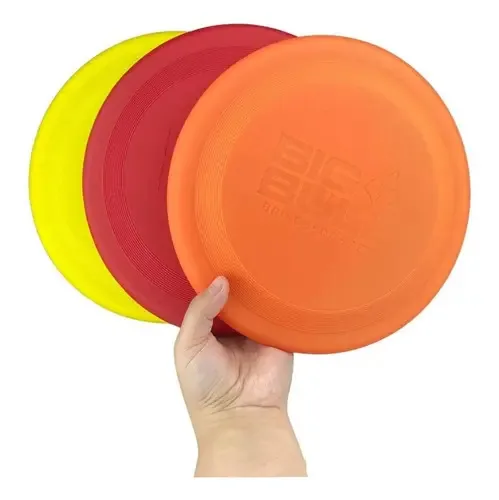Brinquedo Pet Frisbee Profissional Anti-stress Porte Médio Cor Amarelo, Laranja E Vermelho