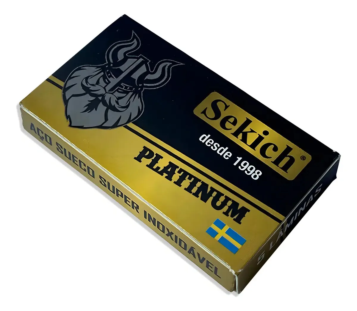 Lâminas De Barbear Aço Sueco Super Inoxidável Platinum 5 Lâm