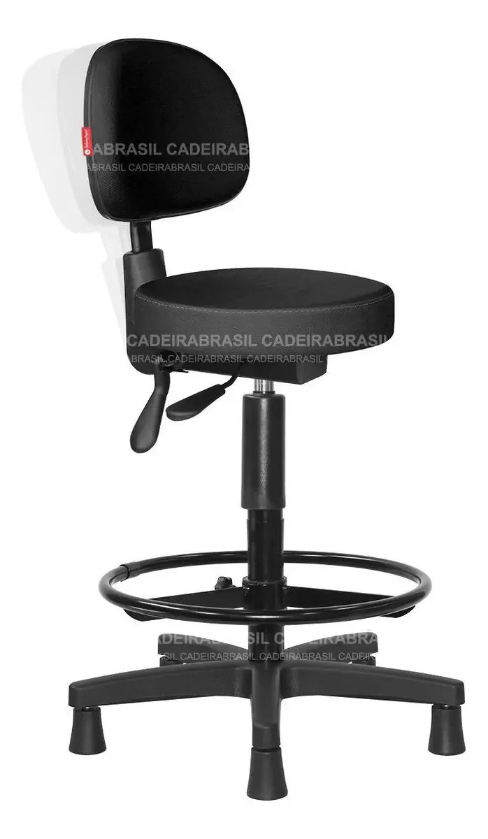 Mocho Alto Ergonômico Preto Cadeira Brasil Cb 1629