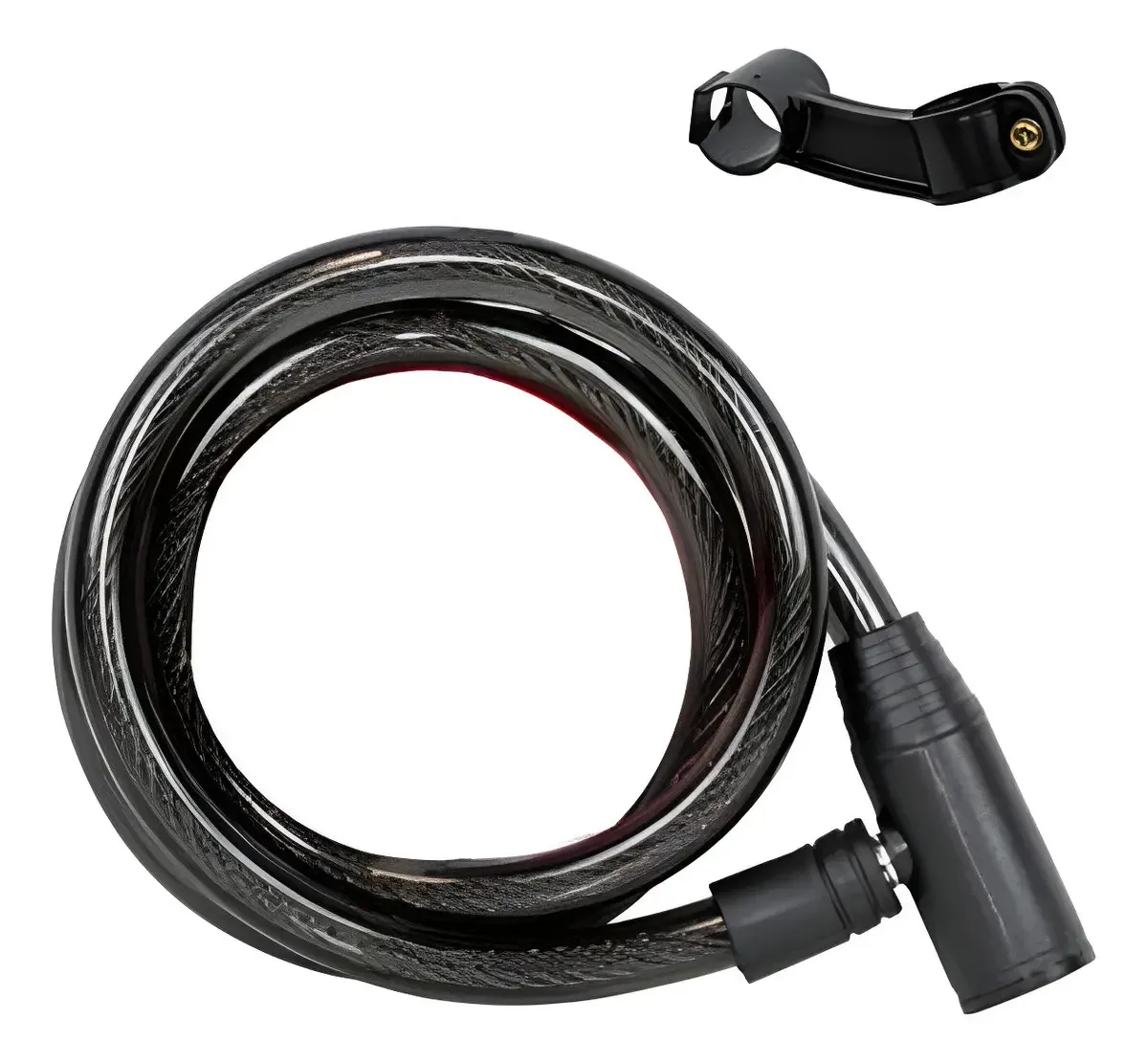 Cadeado Bike Absolute 1,5mx12mm Espiral Fume Com 2 Chaves