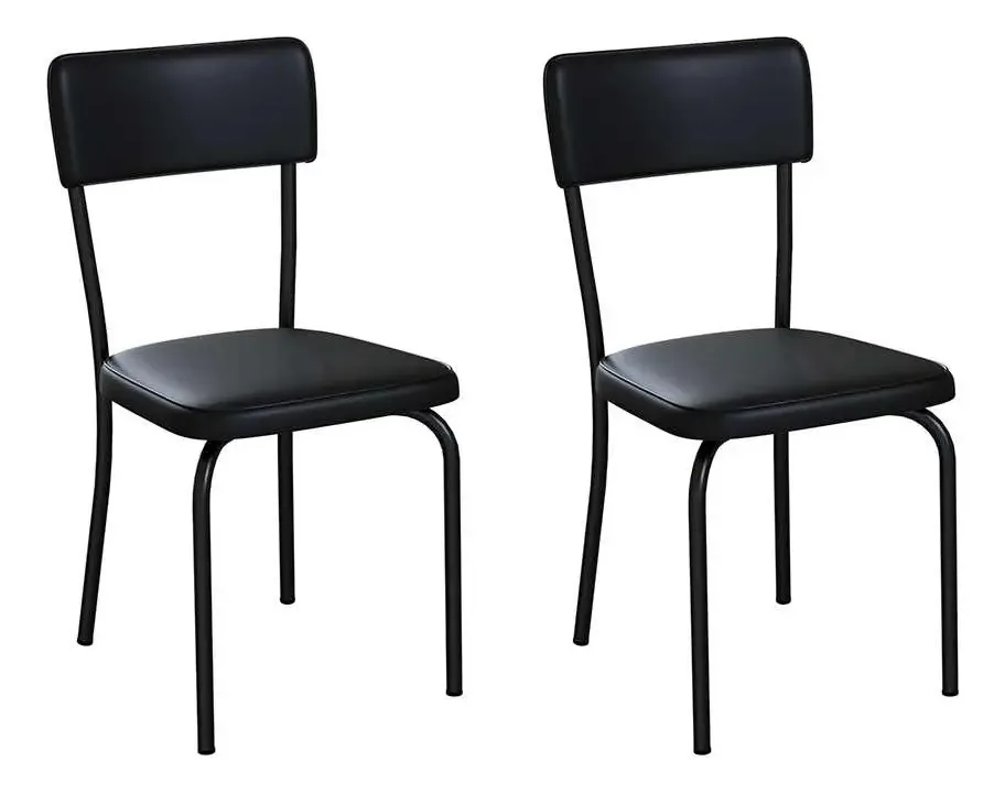 Conjunto Com 2 Cadeiras Mackay Preto