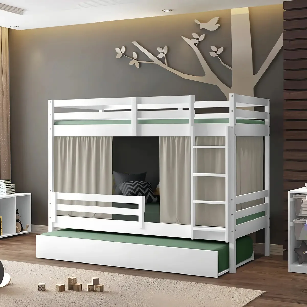 Treliche Teen Play Grades De Proteção E Tenda - Madeira Maci Cor Branco