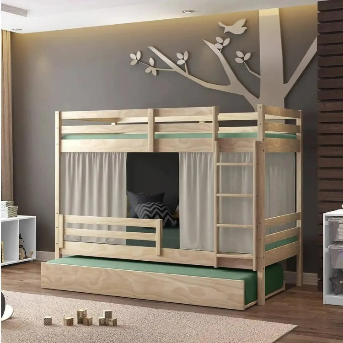 Treliche Teen Play Grades Proteção E Tenda Madeira Wt