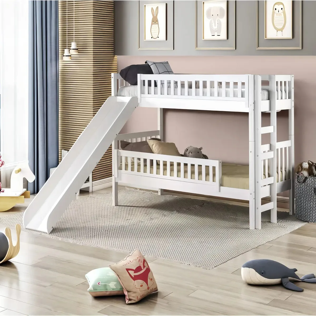 Beliche Infantil Mission Com Escorregador E 2 Grades Branco