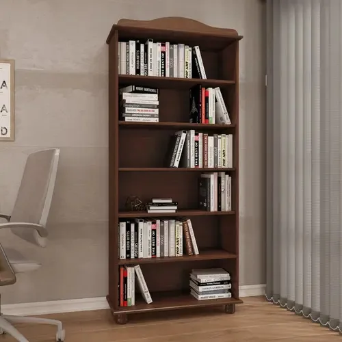 Estante Para Livros 5 Prateleiras Rubi Finestra Café Ee