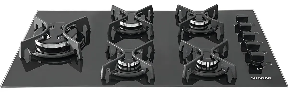 Cooktop Vidro Preto 5 Queimadores Fg5535fvp