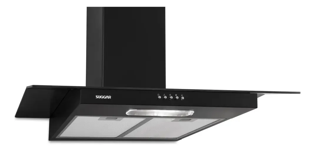 Depurador E Exaustor Vidrio Preto 90cm Dpv92pt Suggar