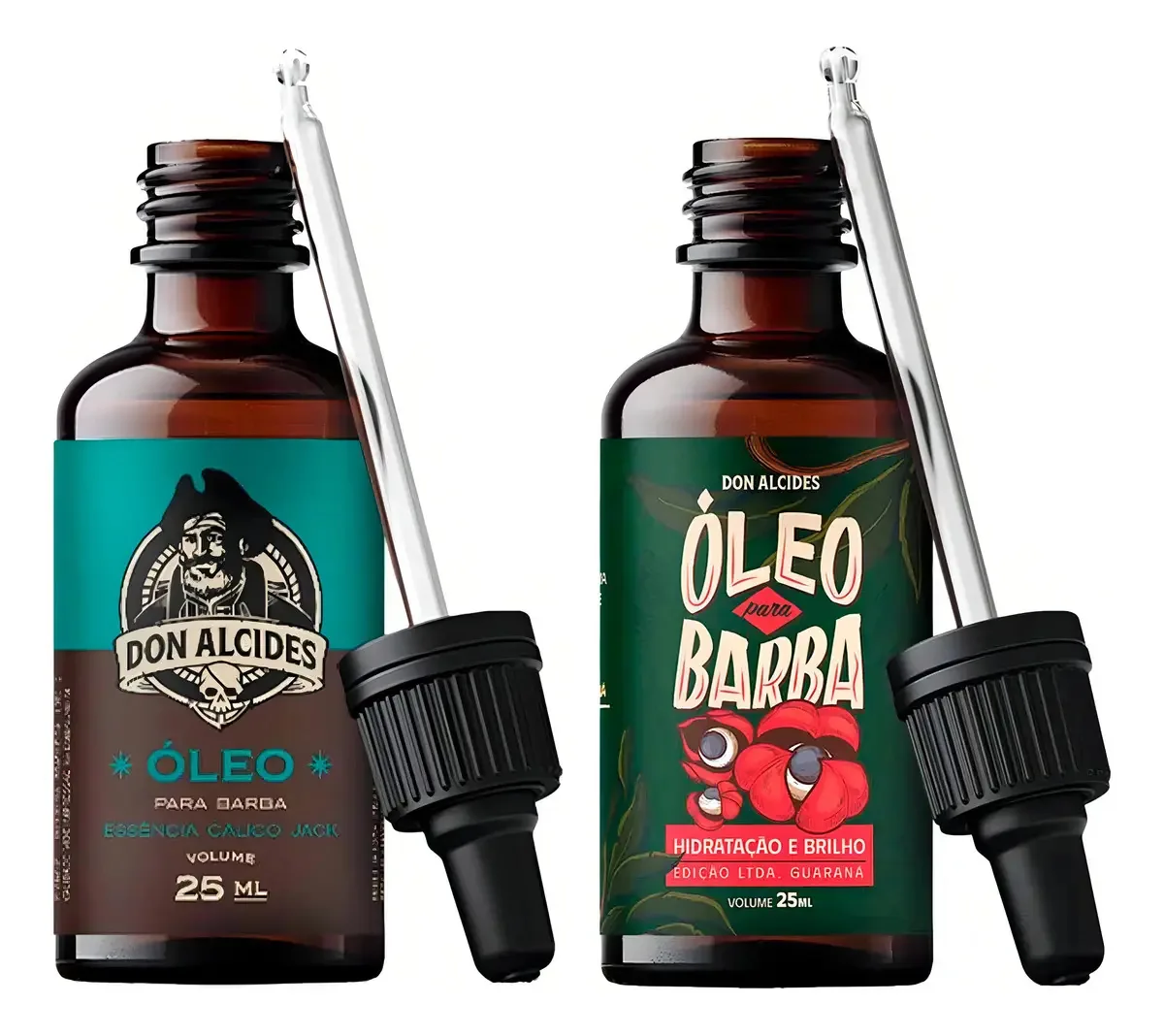 Kit 2x Óleos Para Barba Cálico Jack E Guaraná Don Alcides
