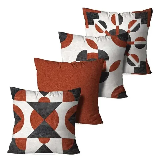 Kit 4 Almofadas Decorativas Geométrico