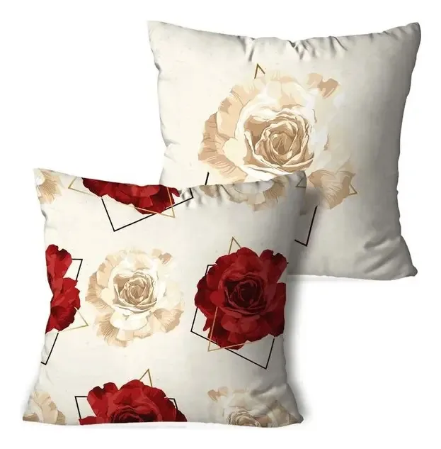 Kit 2 Almofadas Decorativas Rosas