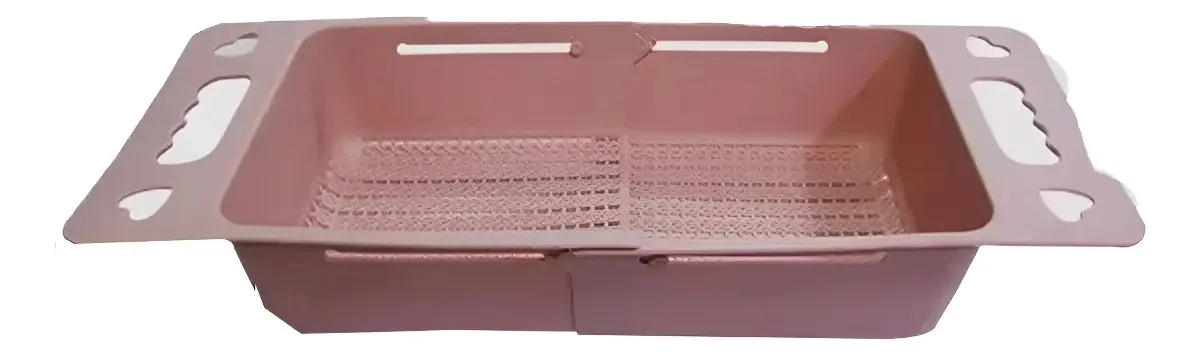 Escorredor de Louça Plástico Rosa Extensível Tesla Cozinha