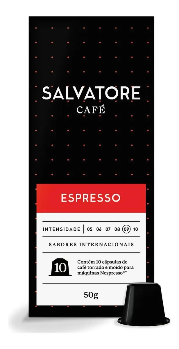 Capsula Cafe, Salvatore, 10 Capsulas Nespresso Compativel