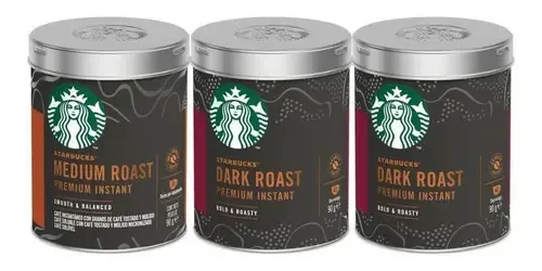 Kit Café Solúvel Instantâneo Starbucks - 3 Latas