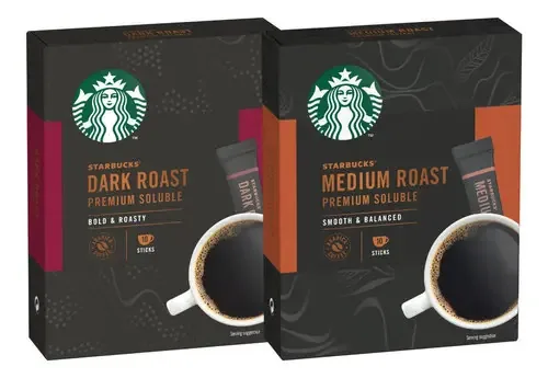 Kit Café Solúvel Instantâneo Starbucks, 2 Caixas
