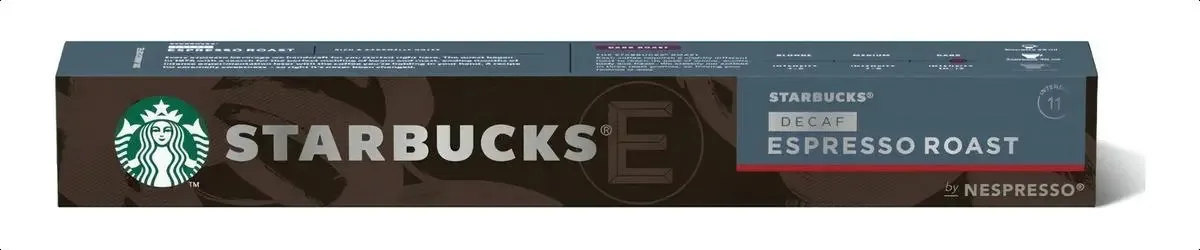 10 Cápsulas, Espresso Roast Descafeinado Starbucks Nespresso
