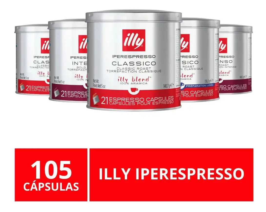 105 Cápsulas Illy Iperespresso, Café Illy Blend