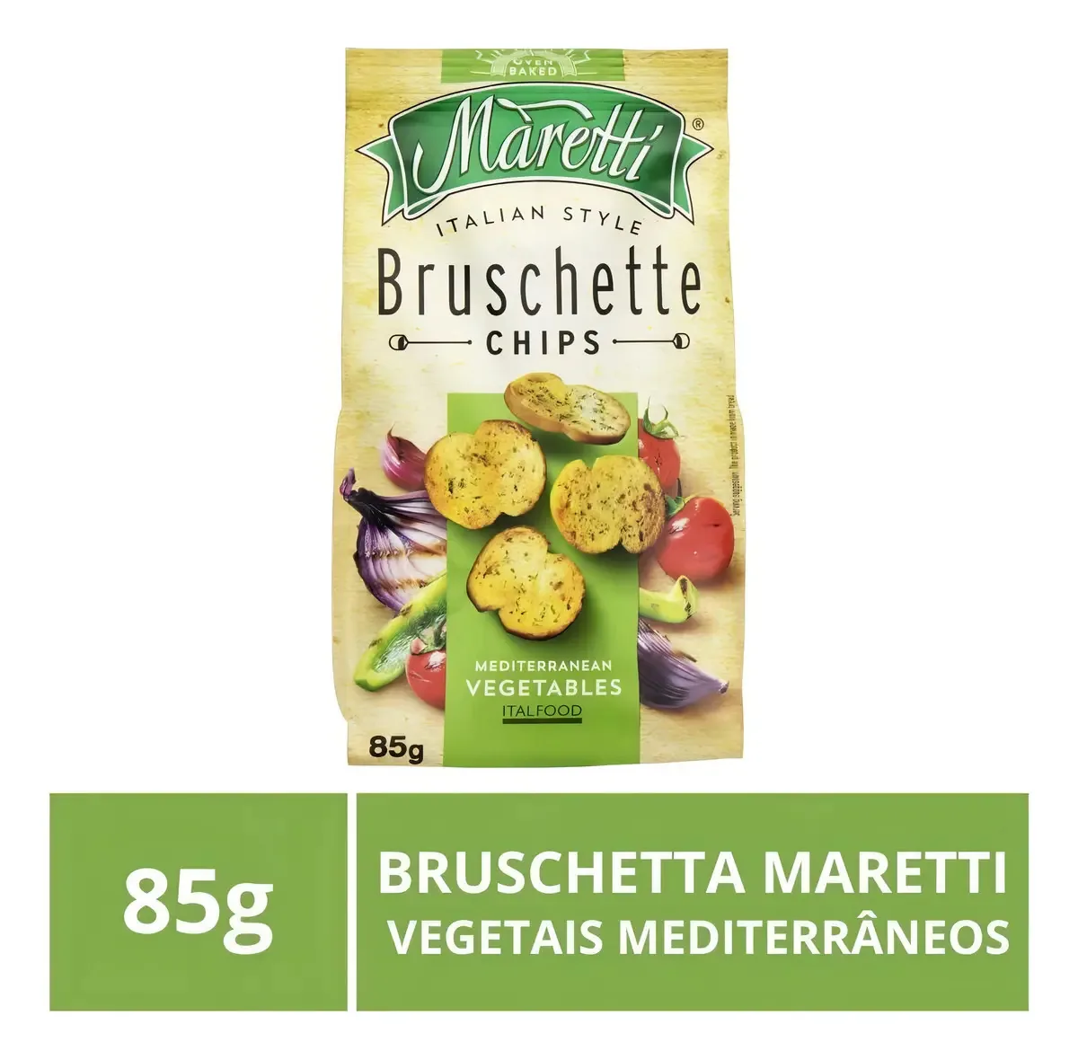 Bruschetta Italiana, Vegetais Mediterrâneos, 85g, Maretti