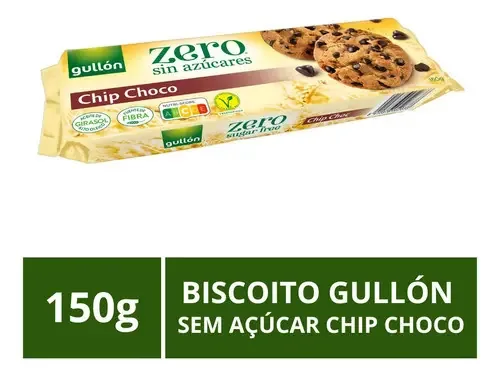 Biscoito Gullón Sem Açúcar Chip Choco 150g Biscoitos Espanhóis