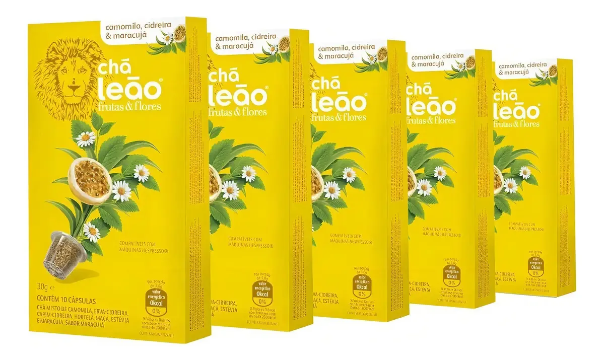 50 Cápsulas Para Nespresso, Camomila, Chá Leão