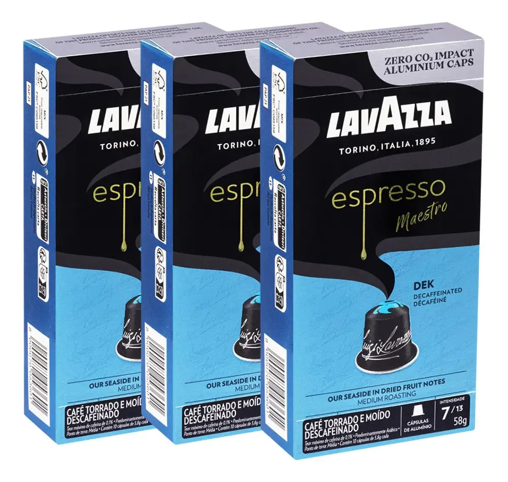 30 Cápsulas De Café Italiano Lavazza Descafeinado
