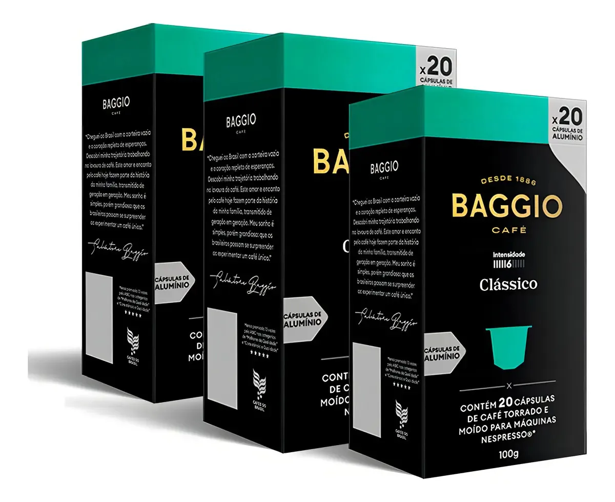 60 Cápsulas Café Baggio Clássico
