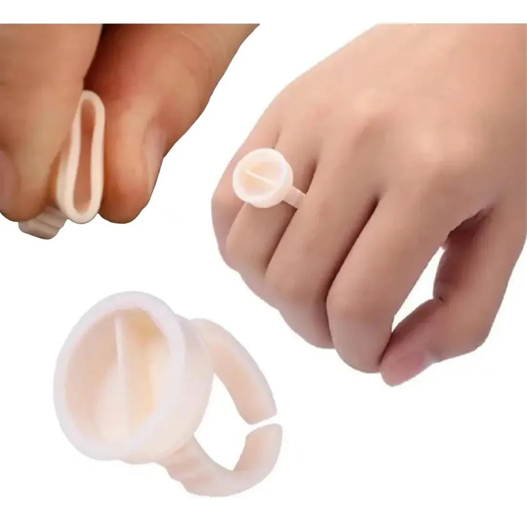 Anel Batoque Silicone Sobelle 100un Para Extensão Cílios e Sobrancelhas