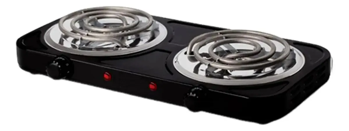 Fogão Cooktop Elétrica 5 Temperaturas 2 Bocas Cor Preto