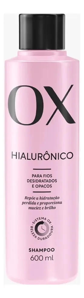 Shampoo Ox Cosméticos Hialurônico Frasco 600ml