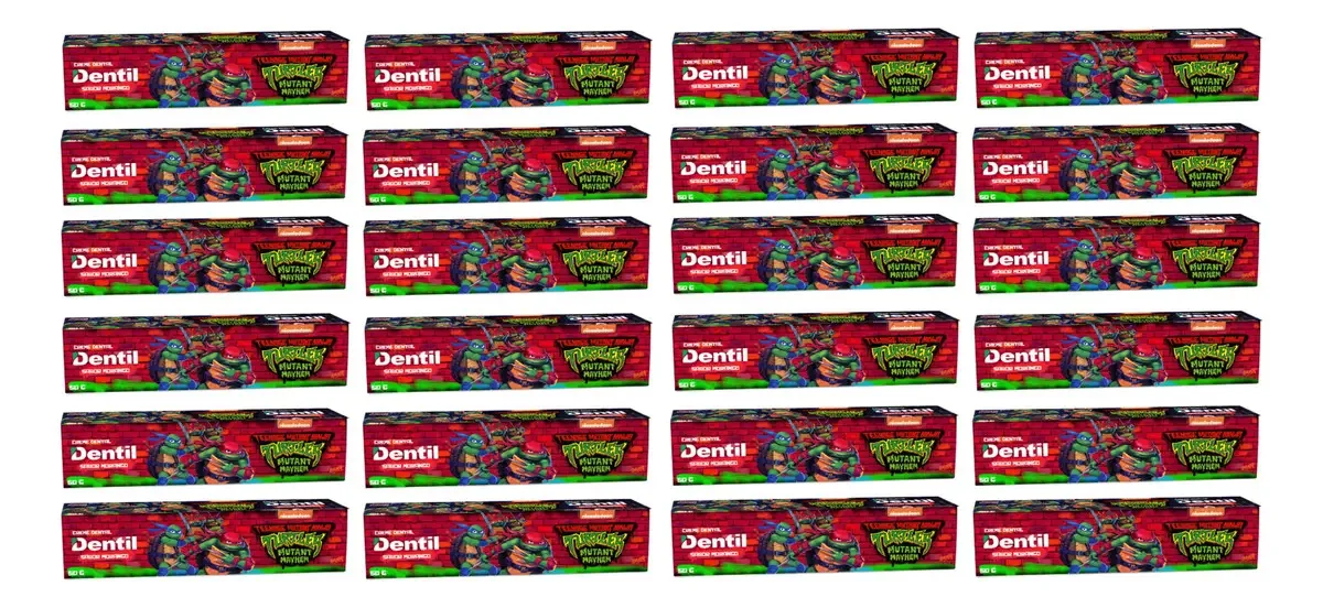 Creme Dental Dentil Kids Tartarugas Ninja Morango 12x50g R 0155