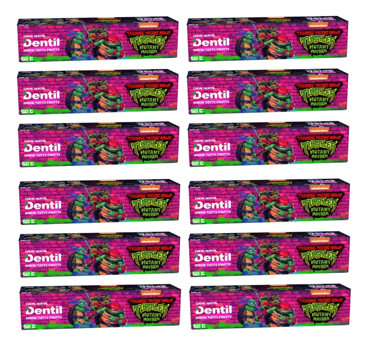 Creme Dental Dentil Kids Tartarugas Ninja Tutti Frutti 12x50g R0153