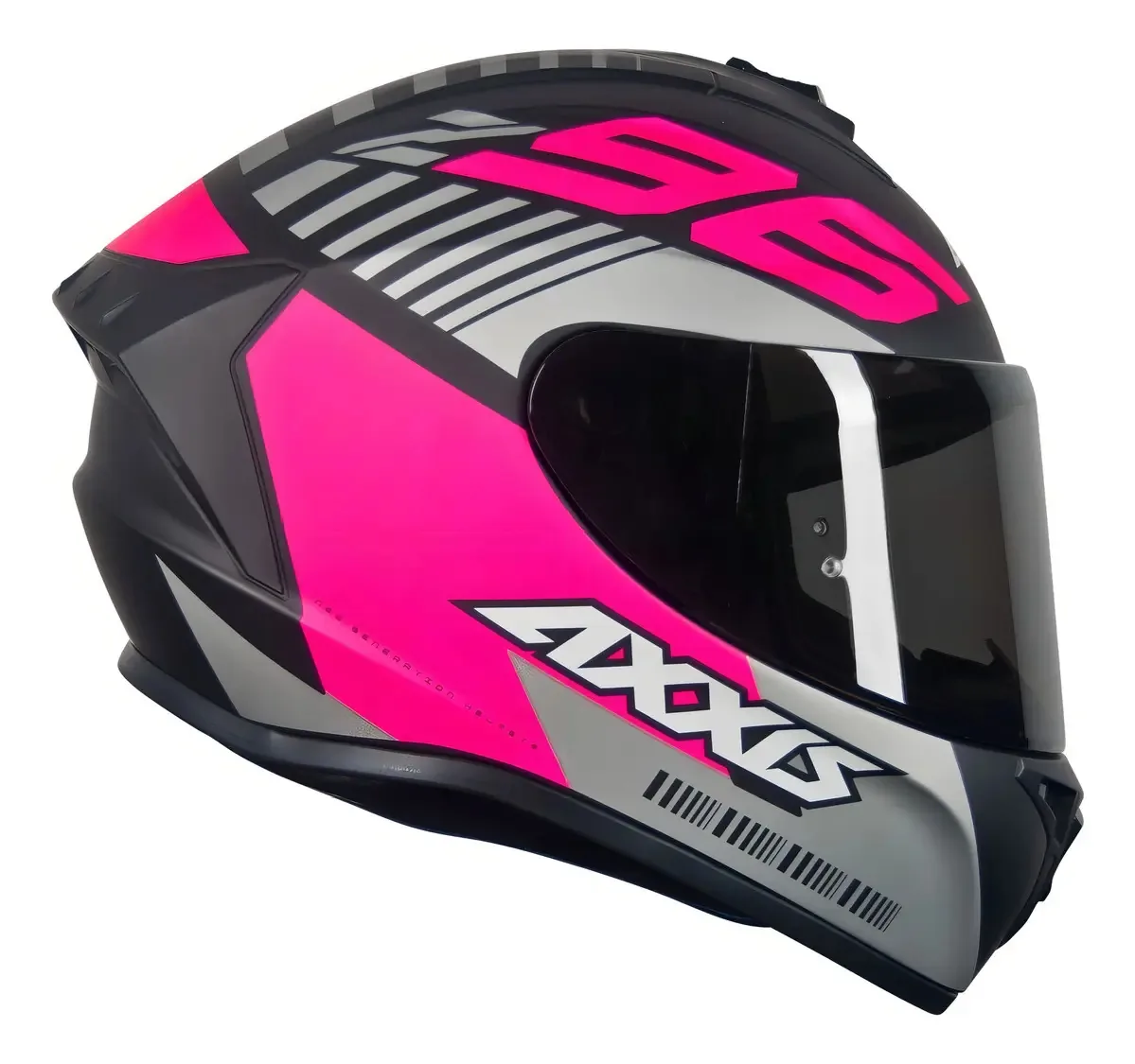 Capacete Axxis Draken Z96 Preto Rosa Lançamento