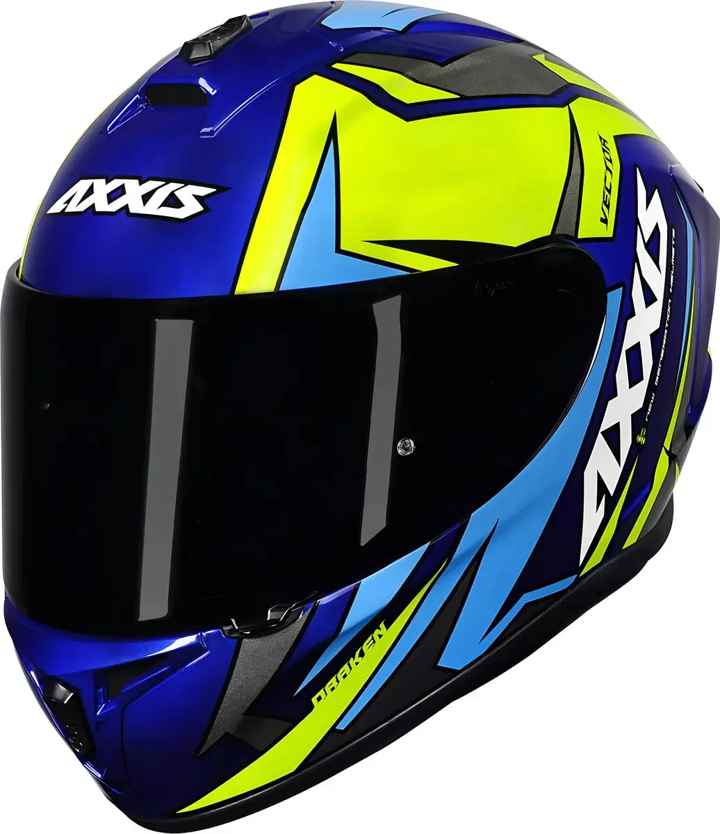 Axxis Draken capacete Vector 58 glitter em azul brilhante