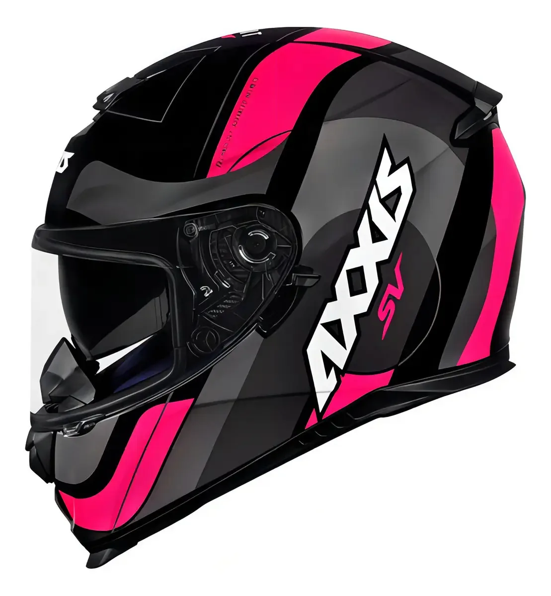 Capacete Axxis Eagle Diagon Rosa Capacete Feminino Cor Smart - Preto - Pink Tamanho Do Capacete 64